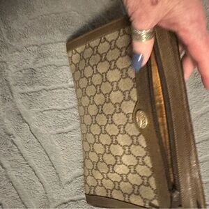 Gucci GG Beige and Brown Monogram Wallet